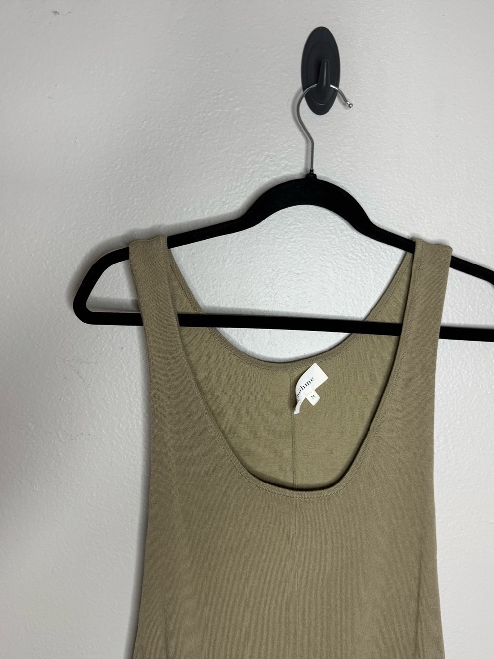 Böhme Olive Green Wide Leg Jumpsuit Scoop Neck Loungewear Romper Pockets - Picture 2 of 9